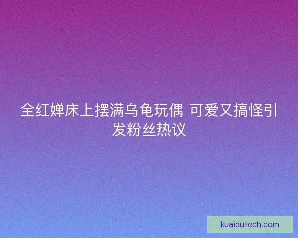 全红婵床上摆满乌龟玩偶 可爱又搞怪引发粉丝热议