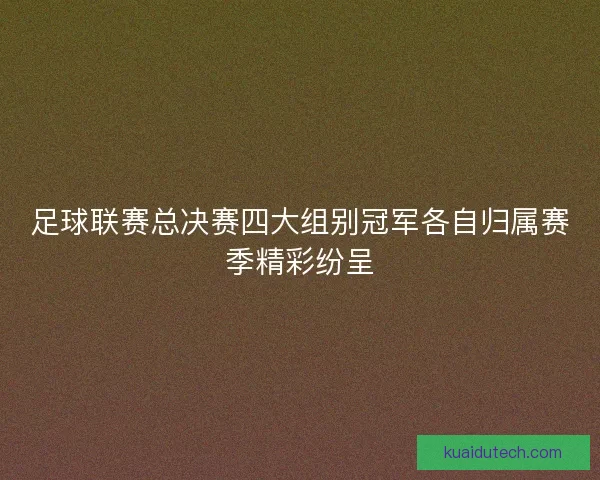足球联赛总决赛四大组别冠军各自归属赛季精彩纷呈
